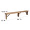 Flash Furniture Rectangle Antique Farm Table , 40"; 96", 40-1/4" W 30"; 17-3/4" H,  XA-FARM-7-GG - alternate 3